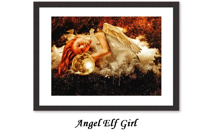 Angel Elf Girl Young Fantasy Dark Moon Cloud